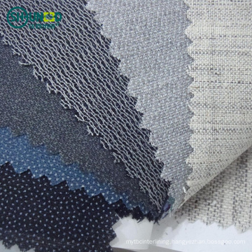 Bukram gum stay microdot fusing interfacing waterjet woven nonwoven polyester adhesive fusible carpet cap interlining fabric